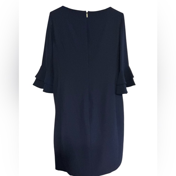 Ralph‎ Lauren Navy blue Sheath Dress with Bell Sleeves size 14 - Picture 9 of 11